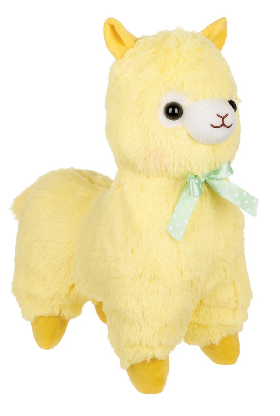 Alpaca Plush Doll, Alpacasso, Yellow, 13 Inches, BIG Size, Amuse,