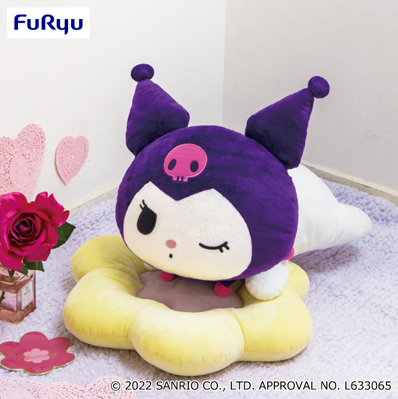 Kuromi Plush Doll, Lying down, 18 Inches, BIG Size, Sanrio, Furyu