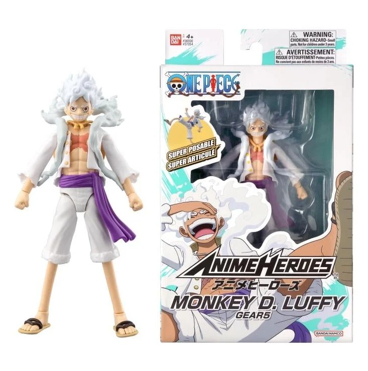 Monkey D. Luffy Figure, Gear 5, Figure, Anime Heroes, Action Figure, One Piece, Bandai