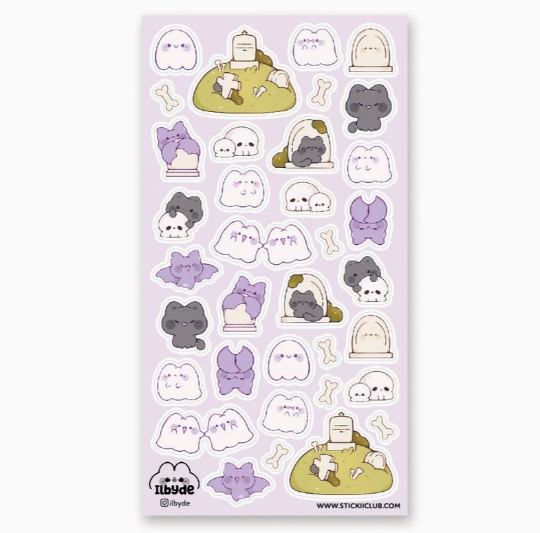 Spookii Cats & Bats Sticker Sheet