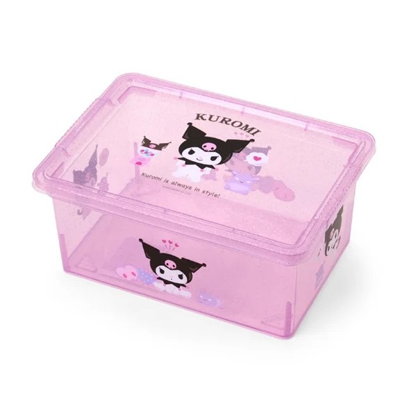Kuromi Plastic Container, Storage Bin, Organizer, Purple, Sanrio