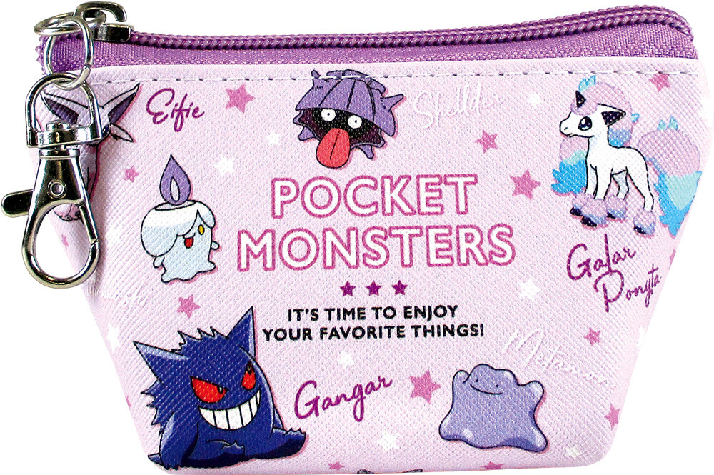 Pokemon Pocket Monster Triangle Mini Pouch Purple