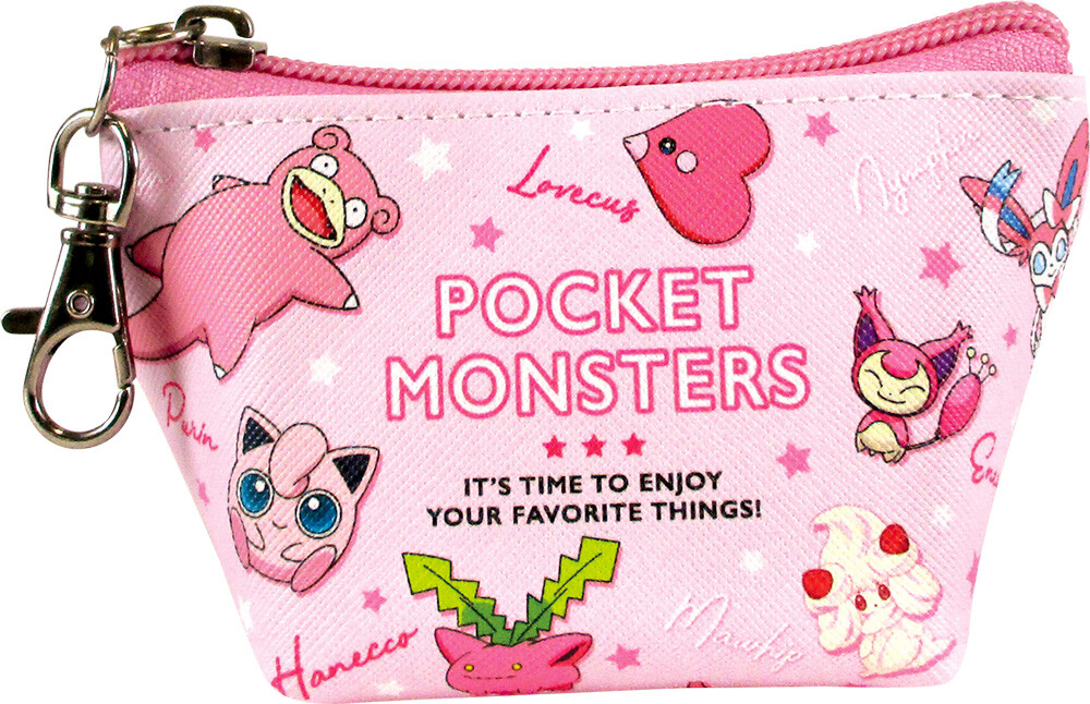 Pokemon Pocket Monster Triangle Mini Pouch Pink
