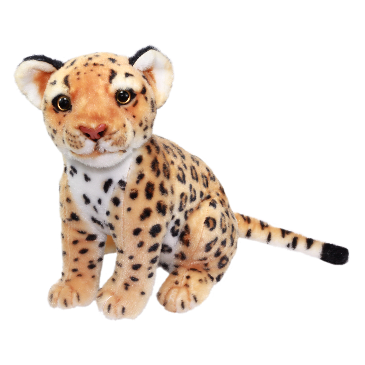 Real Animal Plush Collection Stuffed Animal Toy Leopard 10 Inches