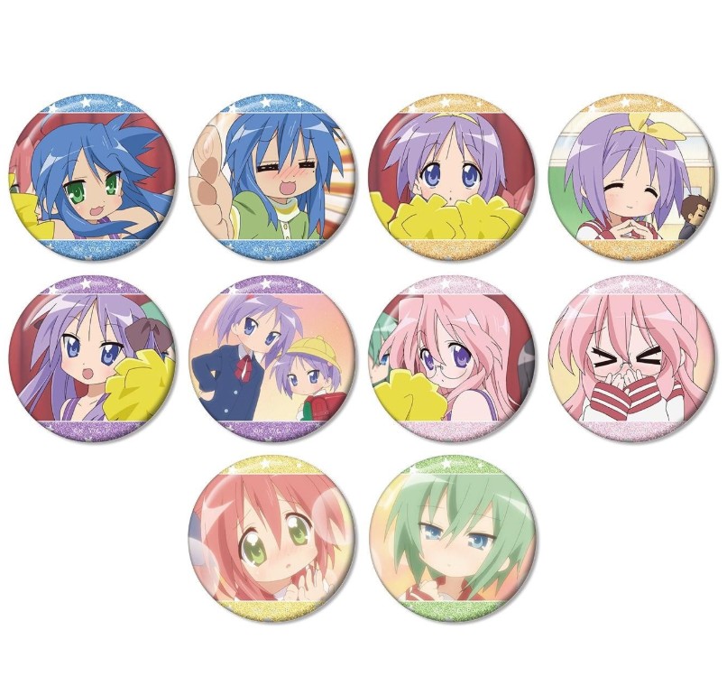 Lucky Star Glitter Trading Tin Can Badge Pin - Random Pick -  1PC