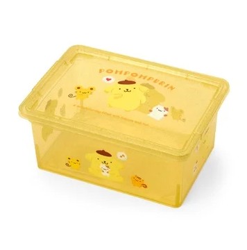 Pom Pom Purin Plastic Container, Storage Bin, Organizer, Yellow, Sanrio