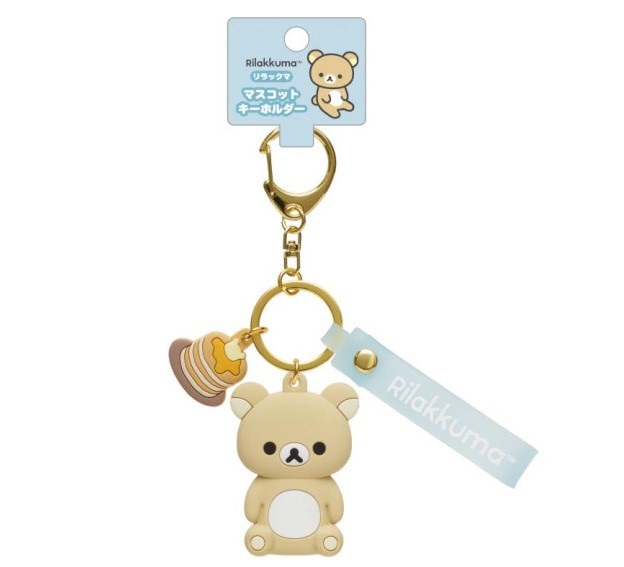 Rilakkuma with pancake Mascot Keychain with Strap - San-X