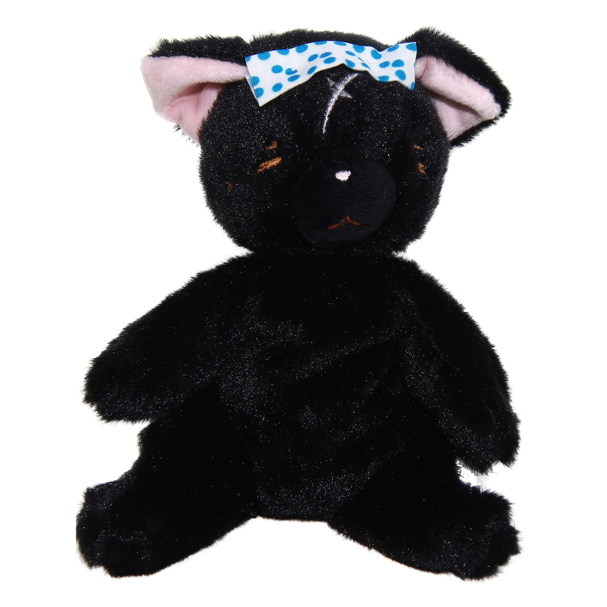 Cat Plush Doll, Hot Springs Collection, Stuffed Animal Toy, Black, 6 Inches