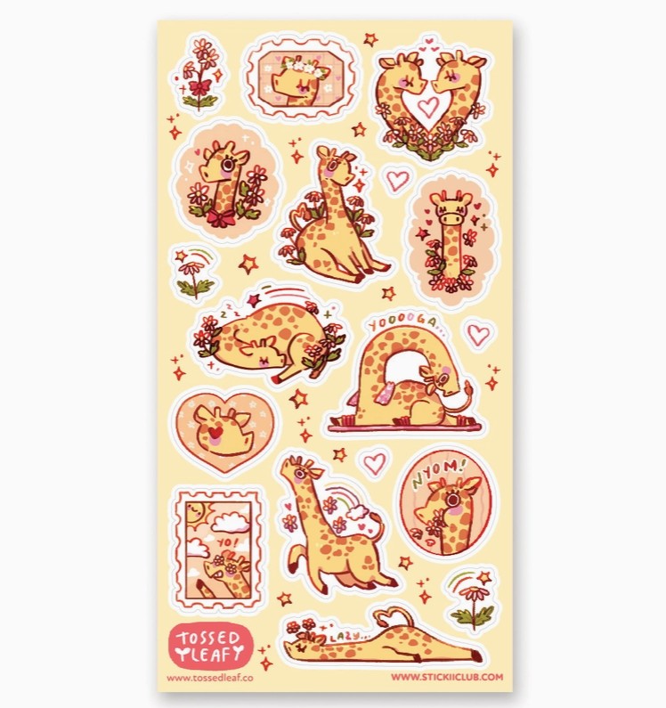 Gorgeous Giraffes Sticker Sheet