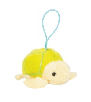 Turtle Plushie Strap, Green, Yellow, Amuse, 2 Inches