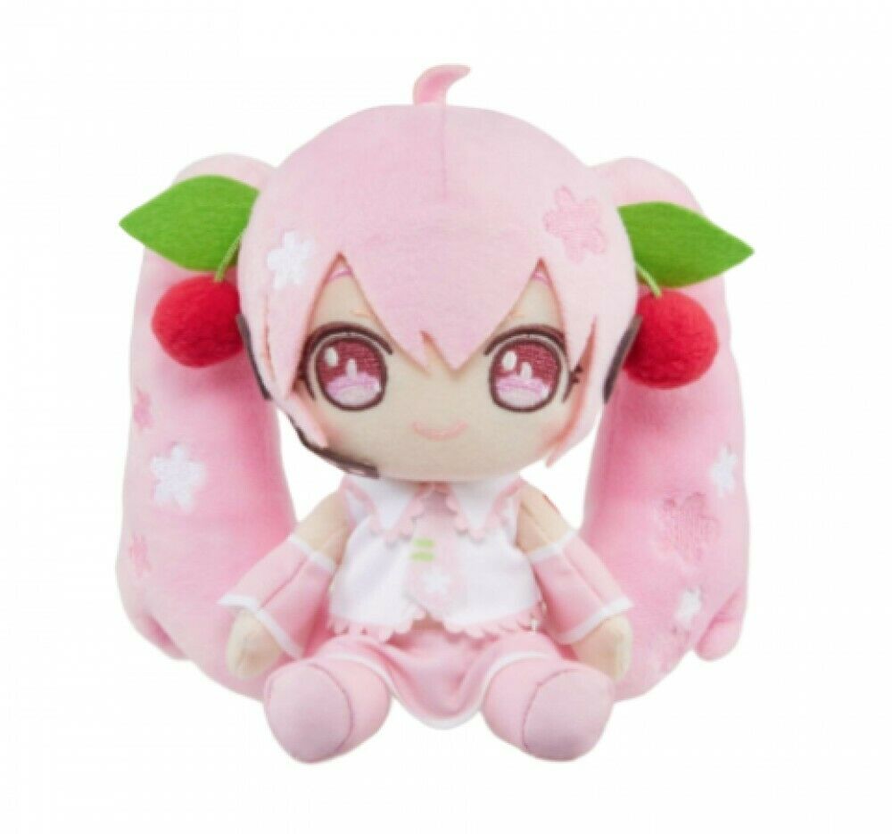 Sakura Miku Plush Doll 2020 Ver. Cherry Blossoms Pink Outfit Small Size 7 Inches Vocaloid Sega