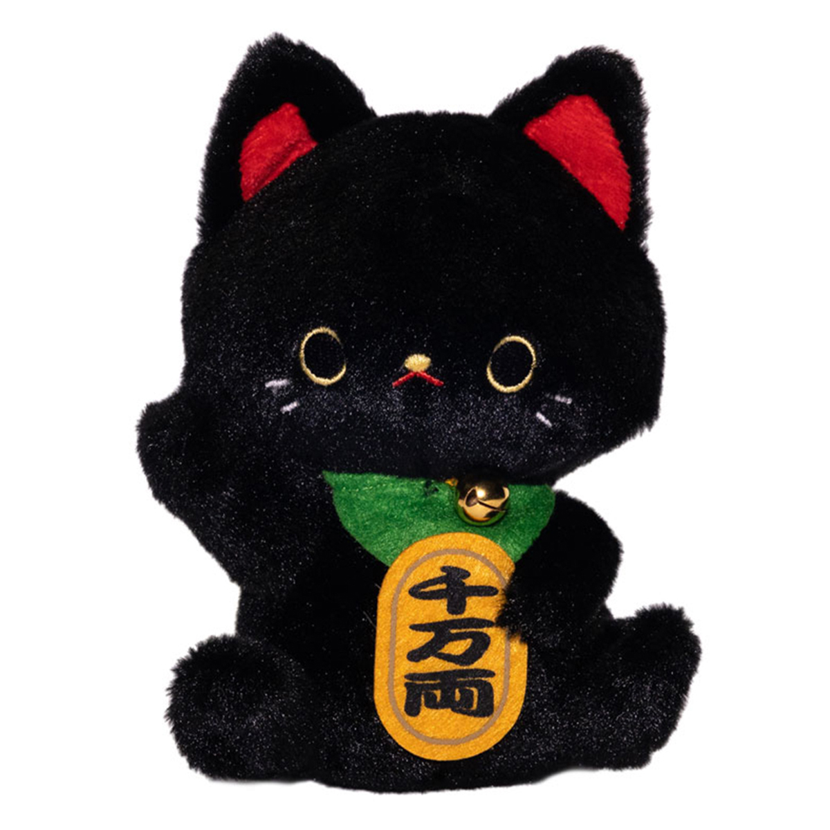 Kawaii Neko Plushie Black Cat Plush Doll Super Soft Stuffed Animal Standard Size 5