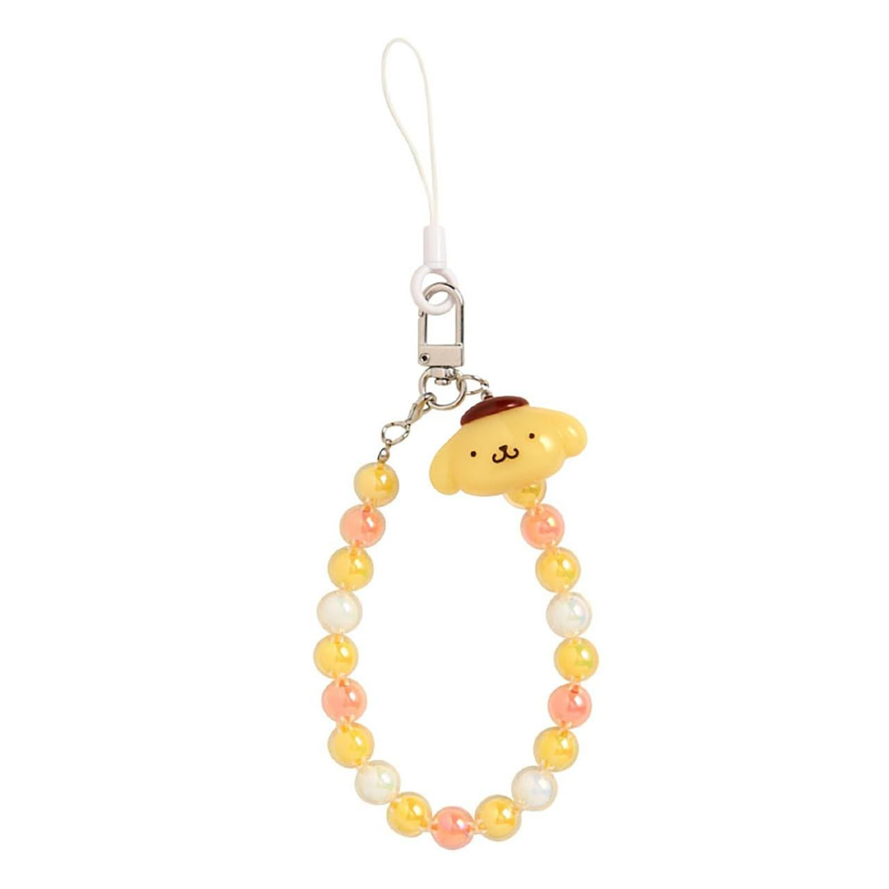 Sanrio Pom Pom Purin Beaded Hand Strap, Phone Charm