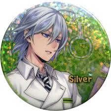 Twisted Wonderland Silver Glitter Pin Badge Big