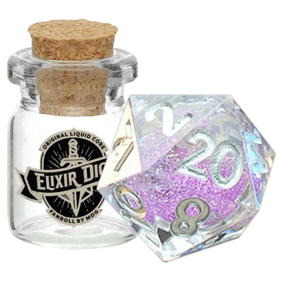 Individual D20 Elixir Liquid Core Dice: Sorcerous Swirl - Fanroll - 96420