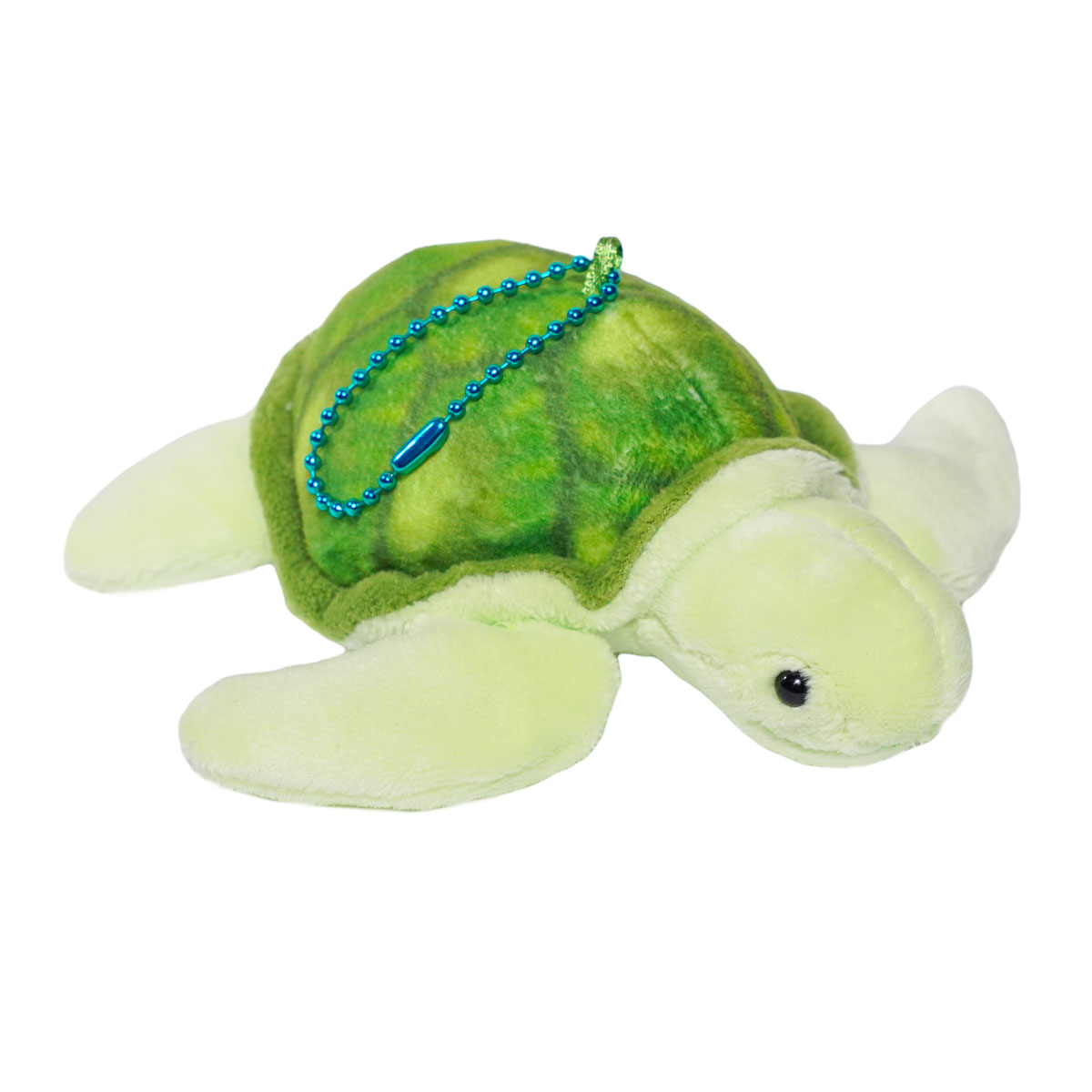 Sea Turtle Plushie Kawaii Stuffed Animal Green Keychain Size 5