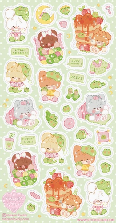 Bedtime Bears Sticker Sheet