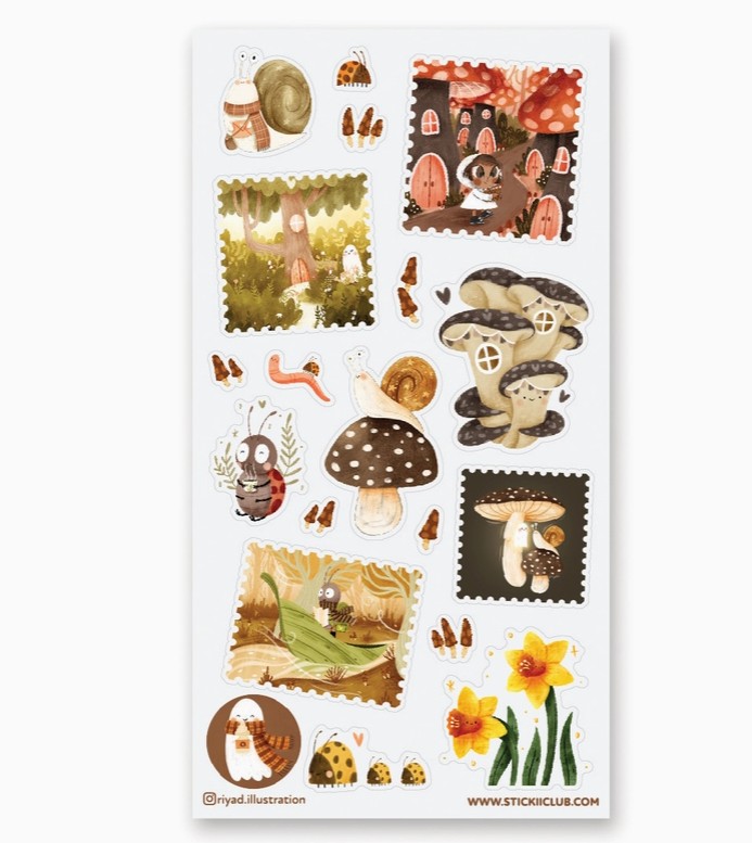 Whimsical Woods Sticker Sheet