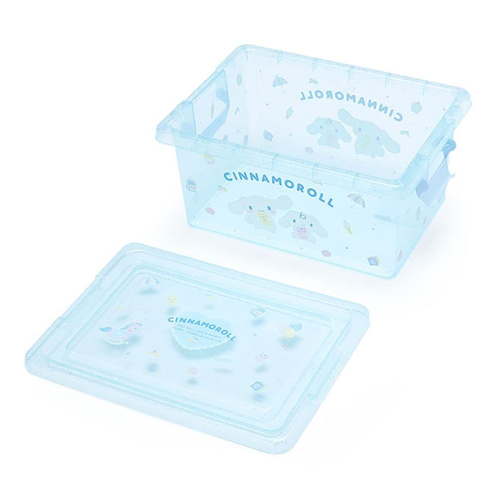 Cinnamoroll Plastic Container, Storage Bin, Organizer, Blue, Sanrio