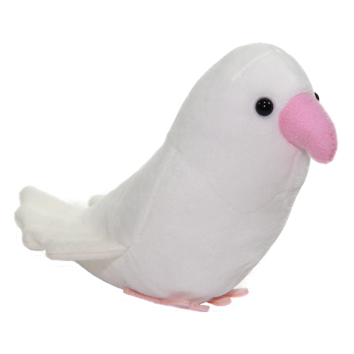 White Sparrow Plush Doll, Cute Birds Collection, Stuffed Animal Toy, White Dove 6 Inches