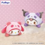 Kuromi Plush Doll, Panda Lying down, 14 Inches, Light Blue, BIG Size, Sanrio, Furyu
