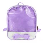 ITA Bag Purple White Bow Transparent Backpack Harajuku Purse Lolita Bag Girls Book Bag