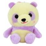 Panda Plush Toy Pastel Colors Yellow Purple Plushie 3 Strap