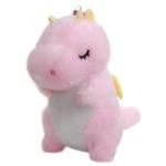 Fantasy Dragon Plushie Soft Stuffed Animal Toy Keychain Pink Small Size 4 Inches