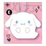 Cinnamoroll, Character Ghost Mascot Plush Doll, Keychain Size, 3 Inches, Sanrio