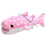 Amuse Whale Shark Dotted Plush Toy Stuffed Animal Pink White Keychain 6 Inches