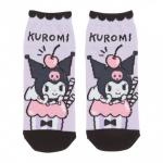 Kuromi Womens Socks One Size 23-25cm Purple Black Kawaii Style Sanrio