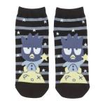 Badtz-Maru Womens Socks One Size 23-25cm Black Grey Kawaii Style Sanrio