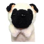 Dog Pencil Case Pouch Stuffed Animal Back To School Collection Fluffy Light Beige Pug Plush 10 Inches