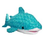 Fuzzy Shark Plush Doll, Blue, Kawaii, Super Soft, 17 Inches, Big Size