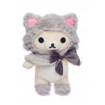 Korilakkuma Dressed In A Grey Hooded Cat Capelet Plush Toy San-X 9 Inches