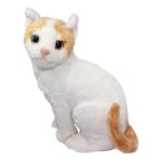Real Cat Plush Collection Stuffed Animal Toy White/Beige Exotic Short Hair Cat 10 Inches