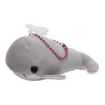 Aquarium Collection Plush Whale Plush Toy Grey/White Keychain 4 Inches